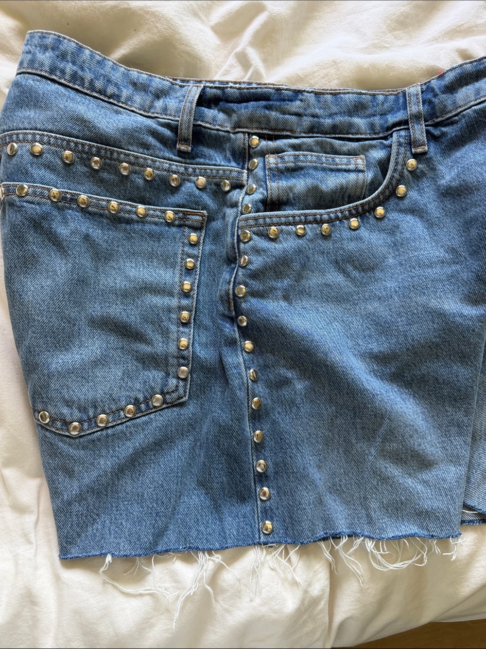 Reformation Studded Denim Shorts - Picture 3 of 5